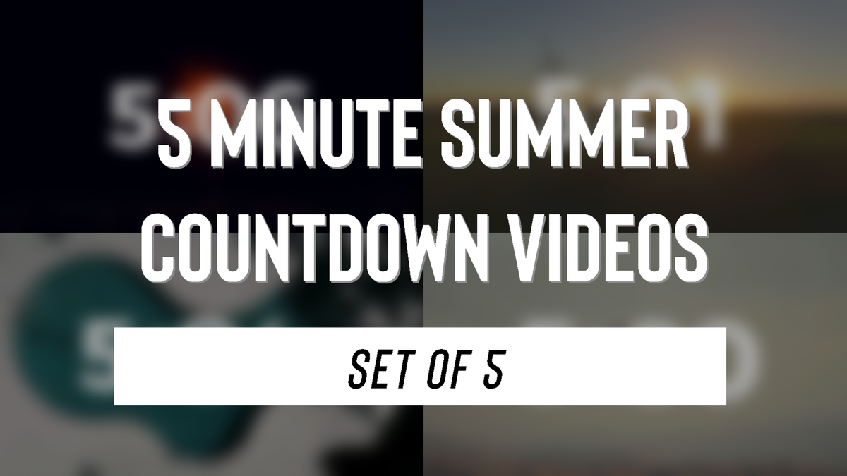 5 Minute Summer Countdown Video Pack image number null